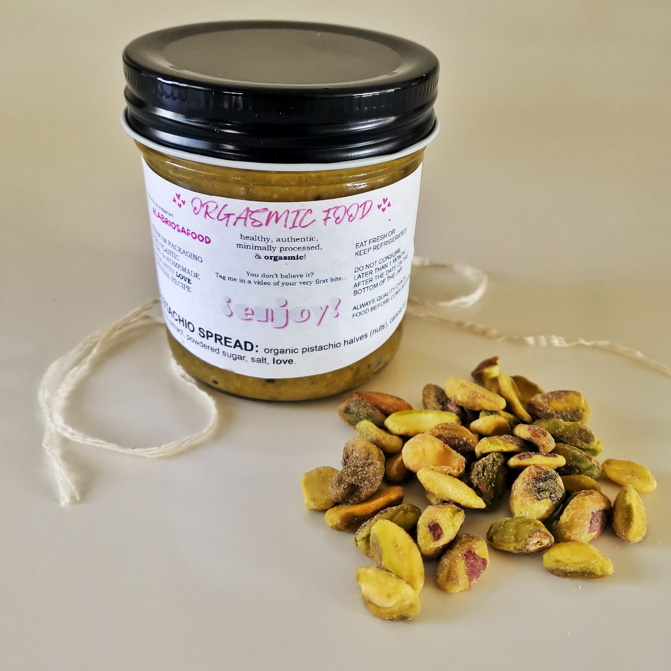 Orgasmic pistachio cream orgasmic food