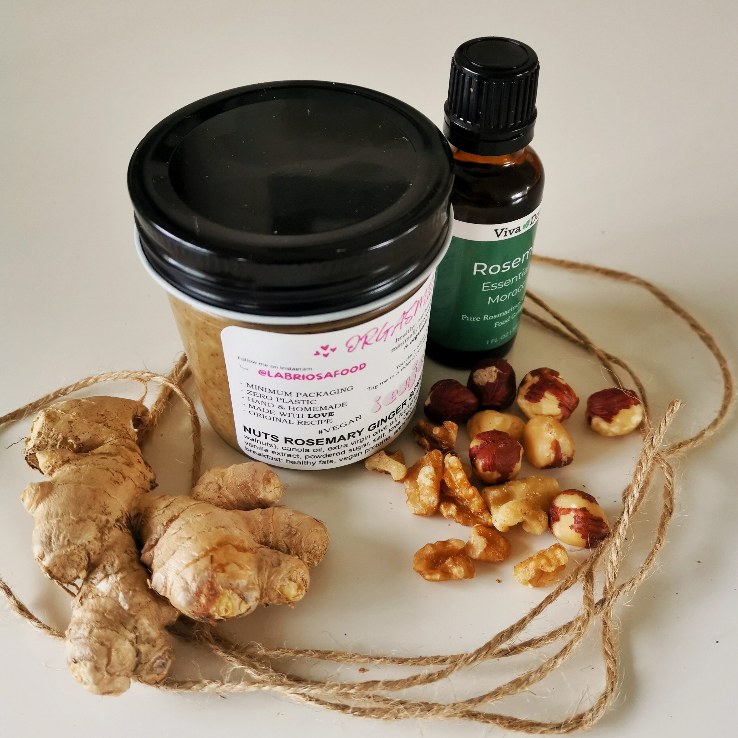 nuts rosemary ginger spread orgasmic food