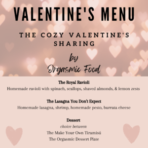the cozy valentine's sharing la briosa food orgasmic food